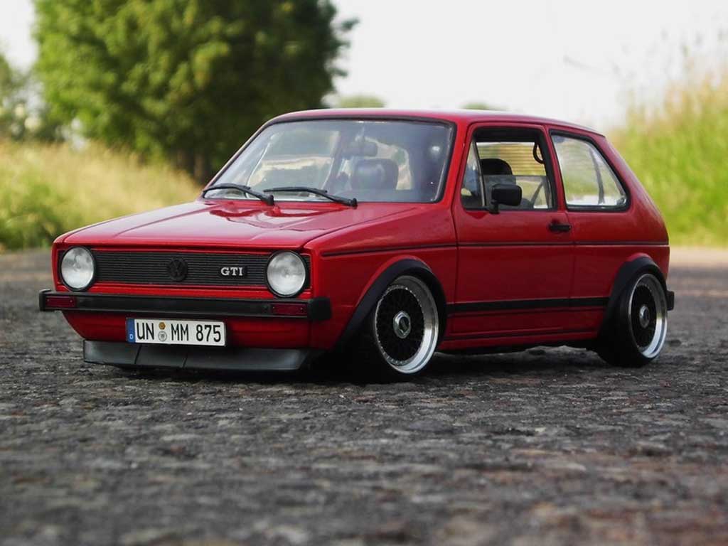 Volkswagen Golf GTI rood jantes BBS alu 1/18 Solido