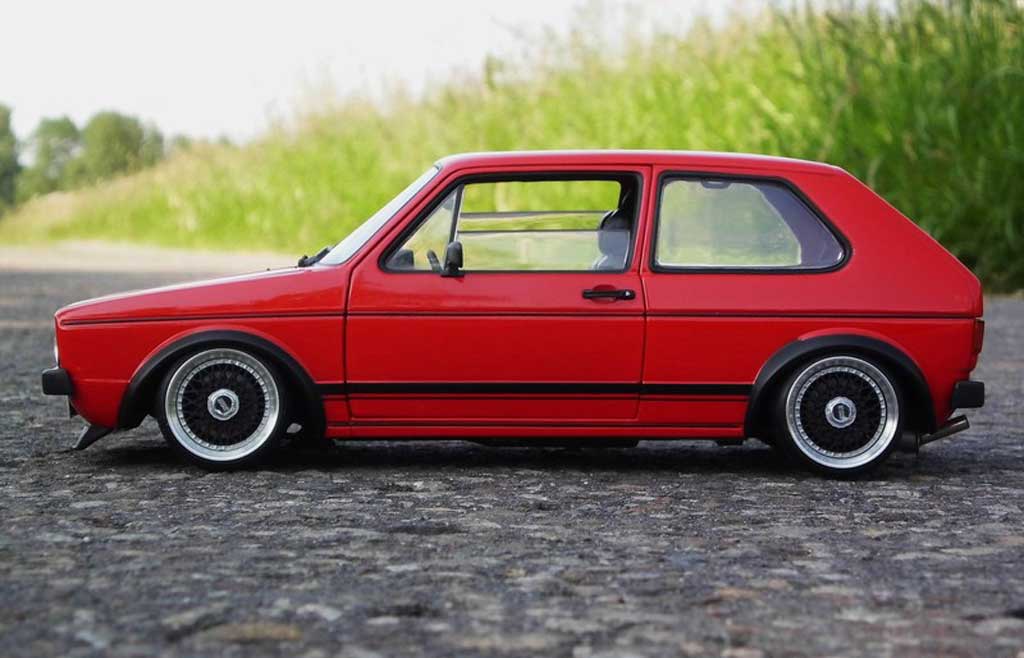 Volkswagen Golf GTI rood jantes BBS alu 1/18 Solido