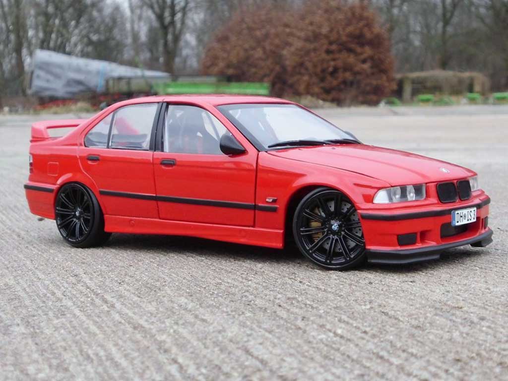 Bmw 318 tuning E36 is rood jantes M3 E92 et swap moteur M3 E36 1/18 Ut Models