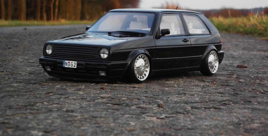 Volkswagen Golf GTI 16S zwart jantes 17 pouces mercedes 1/18 Ottomobile