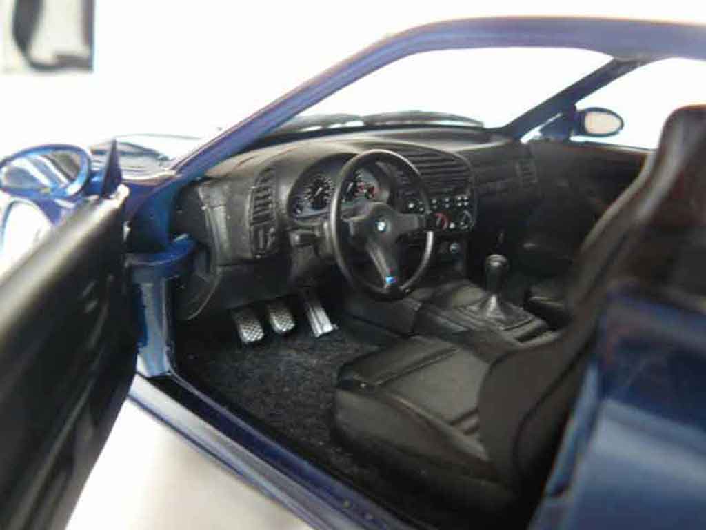 Bmw M3 coupe E36 blauw avus jantes porsche 18 pouces 1/18 Ut Models