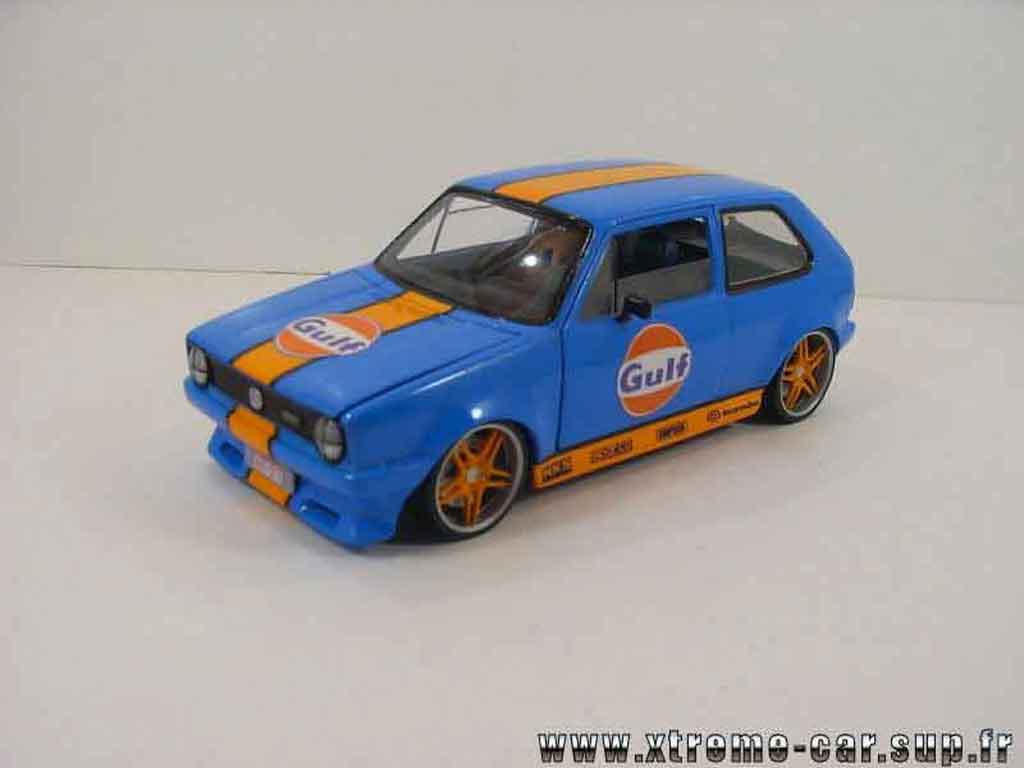Volkswagen Golf 1 GTI 1/18 Solido 1 GTI gulf blauw modelauto