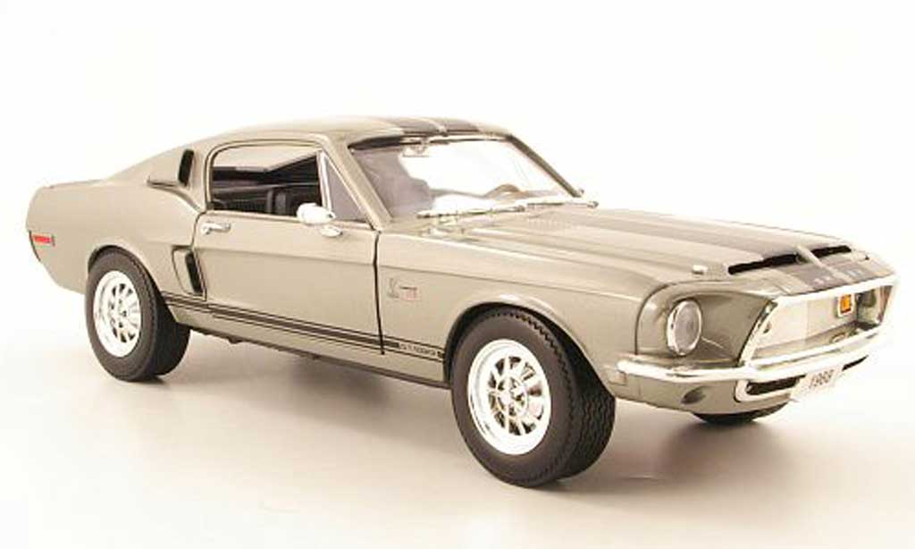 Shelby GT 500 1/18 Yat Ming kr grijs 1968 modelauto