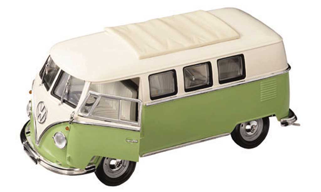 Volkswagen Combi 1/18 Yat Ming bus wit/grun 1962 modelauto