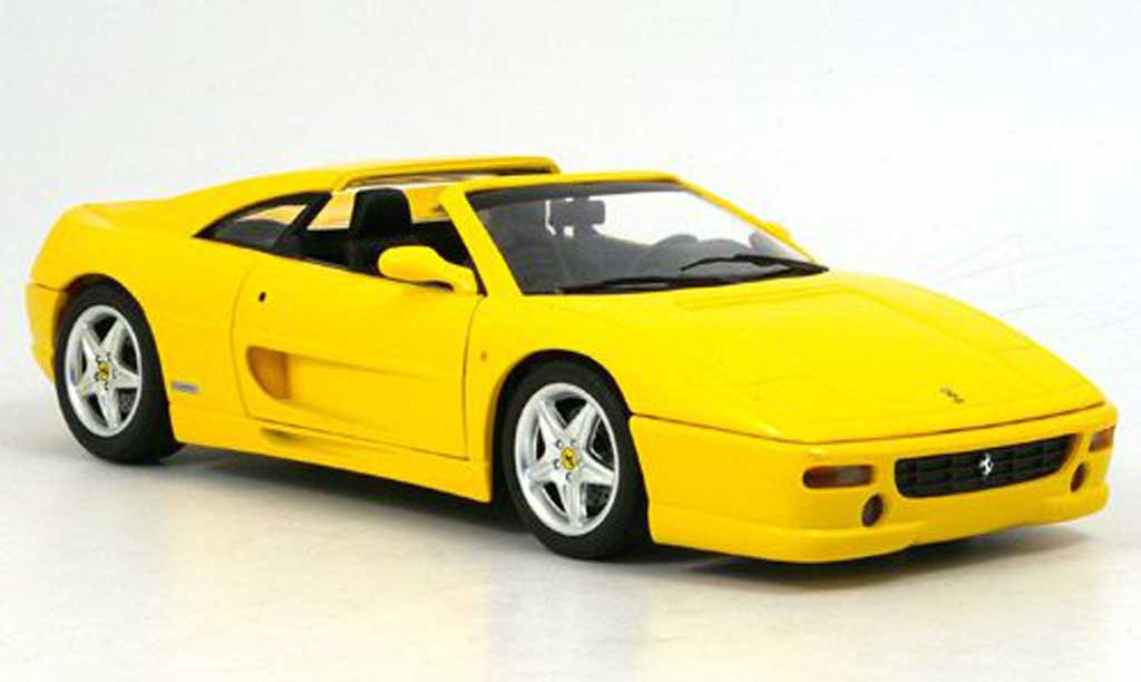 Ferrari F355 Berlinetta 1/18 Hot Wheels Sedantta gts geel 1995 modelauto