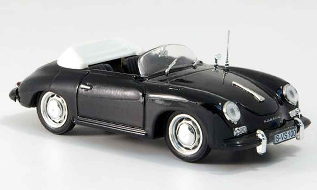 Porsche 356 1963 1/43 Brumm 1963 C Spyder zwart geoffnetes Verdeck modelauto