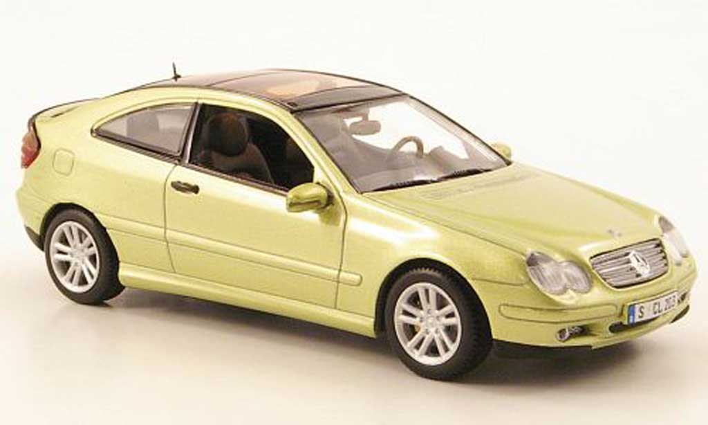 Mercedes Classe C 1/43 Minichamps Coupe grun 2001 modelauto