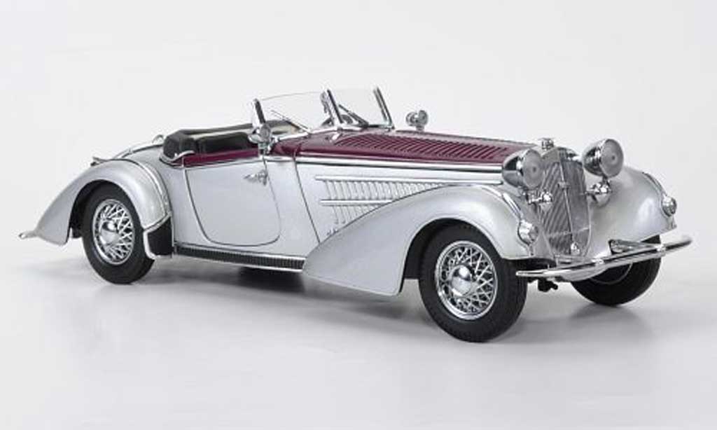 Horch 855 1/18 Sun Star Roadster grijs metallic/weinrood 1939 modelauto