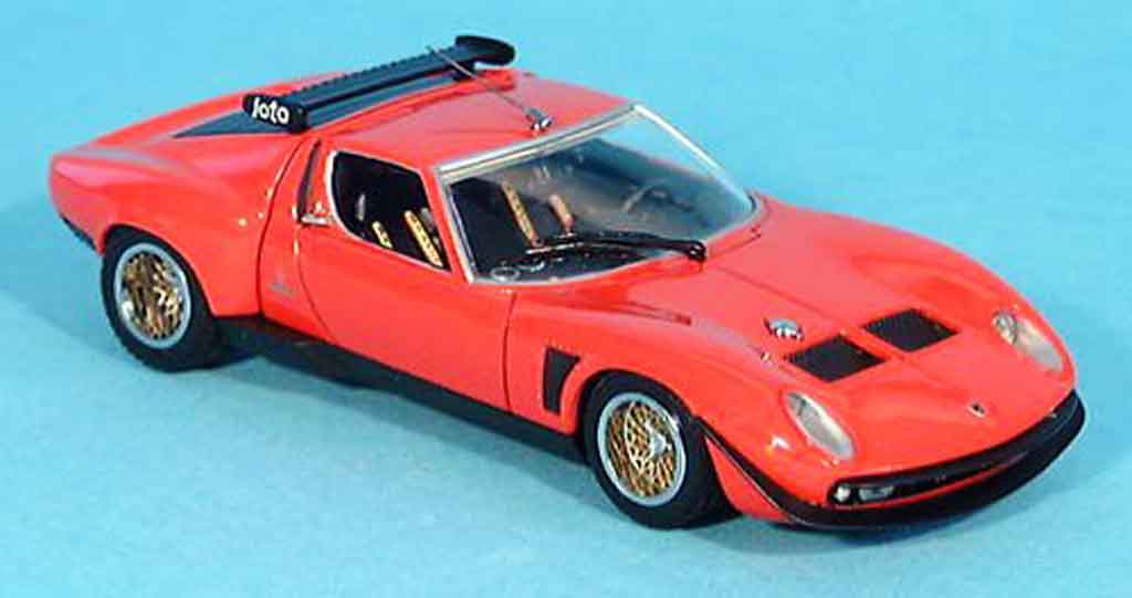 Lamborghini Miura Jota 1/43 Kyosho Jota svr rood modelauto