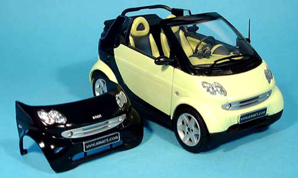Smart Cabriolet 1/18 Kyosho grun (bodypanel zwart) modelauto