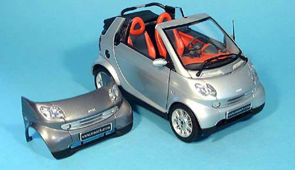 Smart Cabriolet 1/18 Kyosho grijs (bodypanel grijs) modelauto