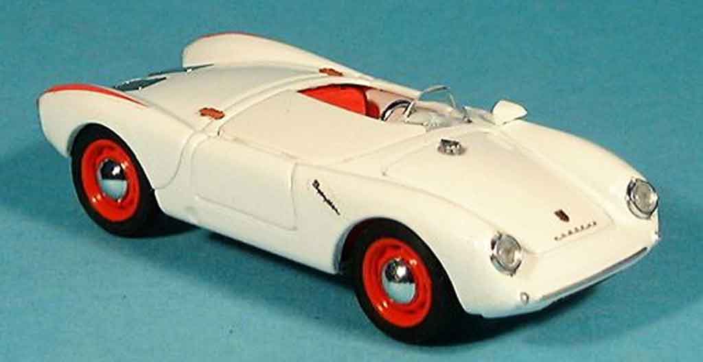 Porsche 550 1954 1/43 Brumm 1954 wit Strassenversion modelauto