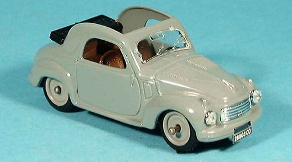 Fiat 500 1/43 Brumm C offen grijs 1949 modelauto