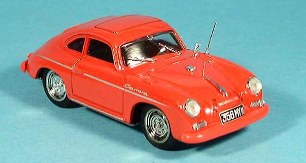 Porsche 356 1952 1/43 Brumm 1952 Coupe Carrera rood modelauto