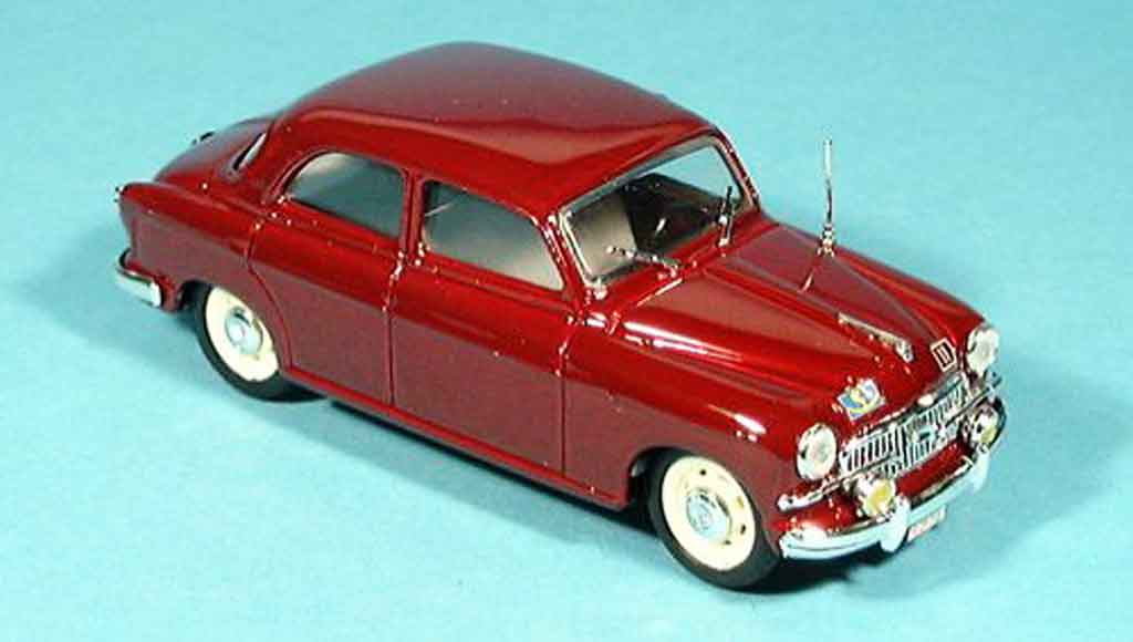 Fiat 1400 1/43 Brumm B rood politie Zivilstreife 1956 modelauto