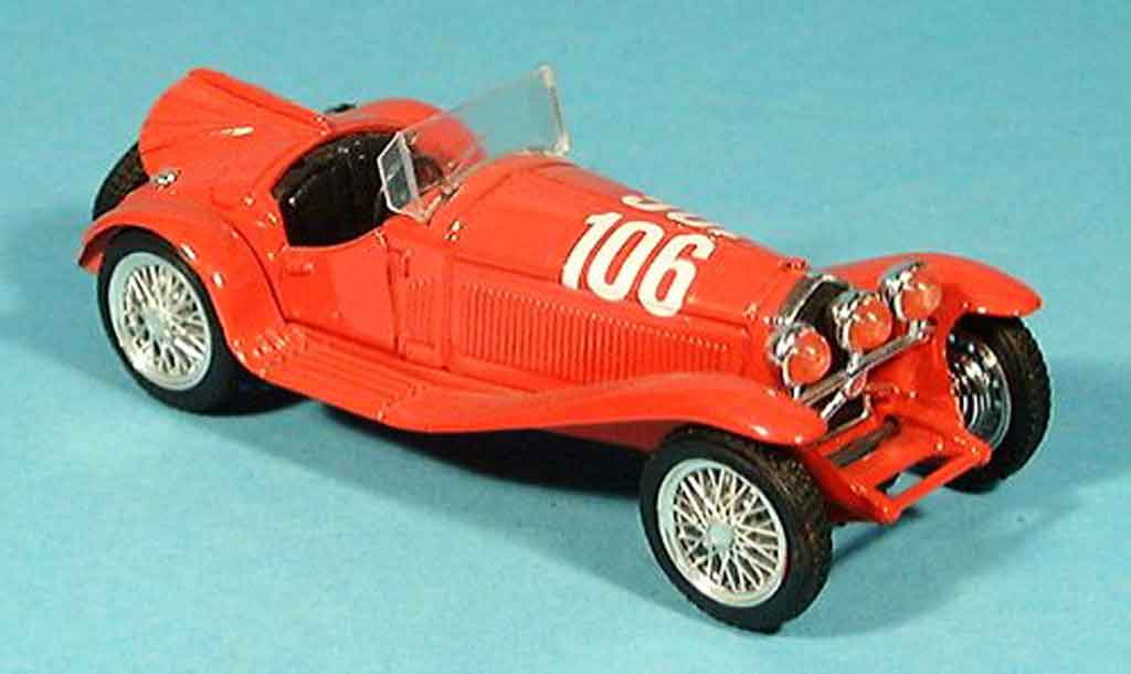 Alfa Romeo 2300 1/43 Brumm mille miglia no.106 rood hp 142 1932 modelauto