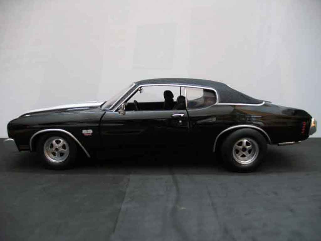 Chevrolet Chevelle tuning 1970 ss zwart jantes drag 1/18 Ertl