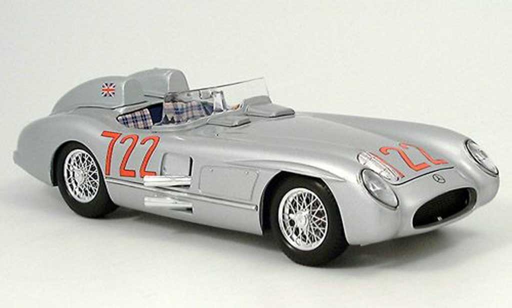 Mercedes 300 SLR 1/18 Burago SLR No.722 S.Moss / D.Jenkinson Mille Miglia 1955 modelauto