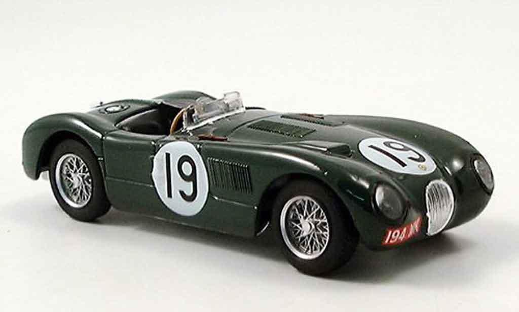 Jaguar C-Type 1/43 Brumm no.19 whitehead stewart vierter le mans 1953 modelauto