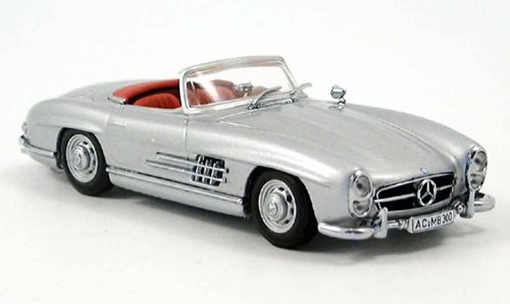 Mercedes 300 SL 1/43 Minichamps SL Roadster grijs metallic 1959 modelauto