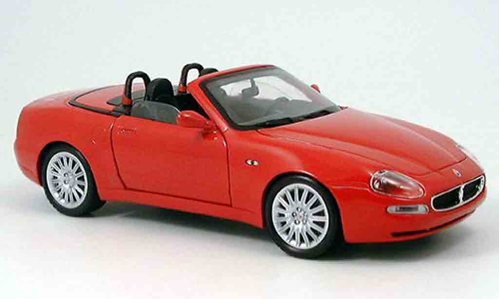 Maserati GT Spyder 1/18 Burago rood 2003 modelauto