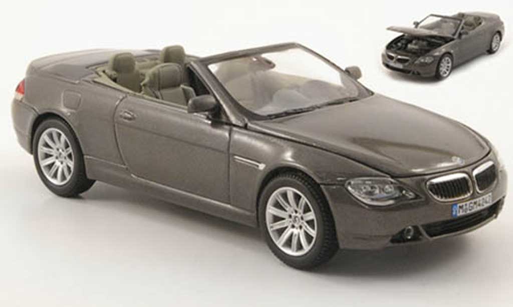 Bmw 630 E64 1/43 Kyosho E64 Cabrio grun-grijs 2004 modelauto