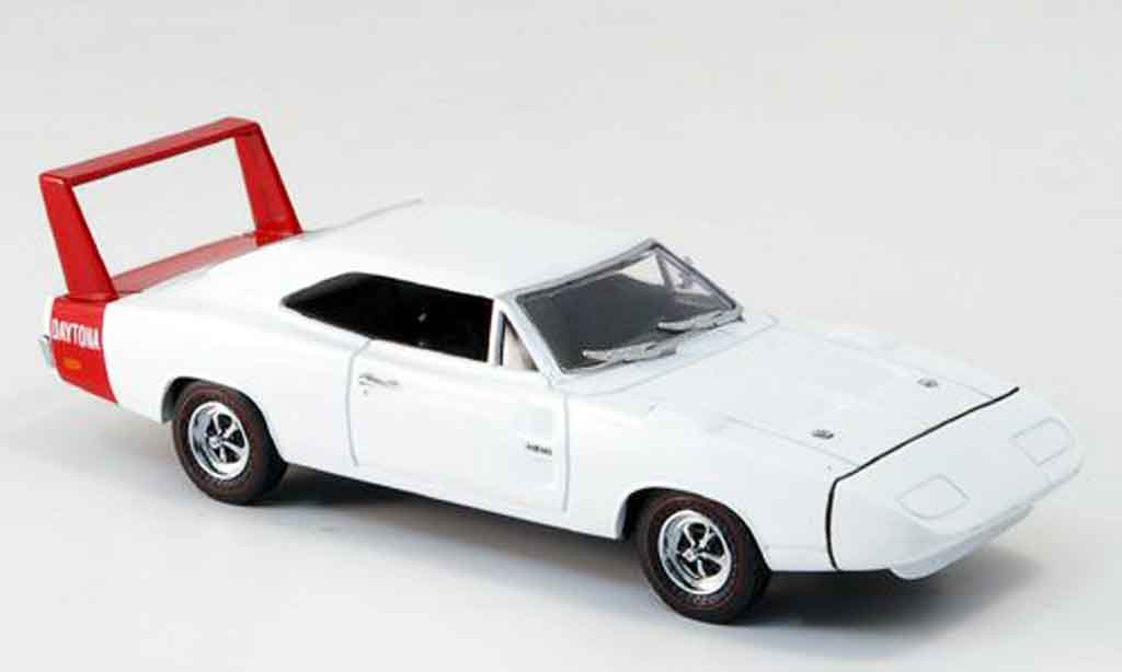 Dodge Charger 1969 1/43 Eagle 1969 Daytona wit avec roodem Heckspoiler modelauto