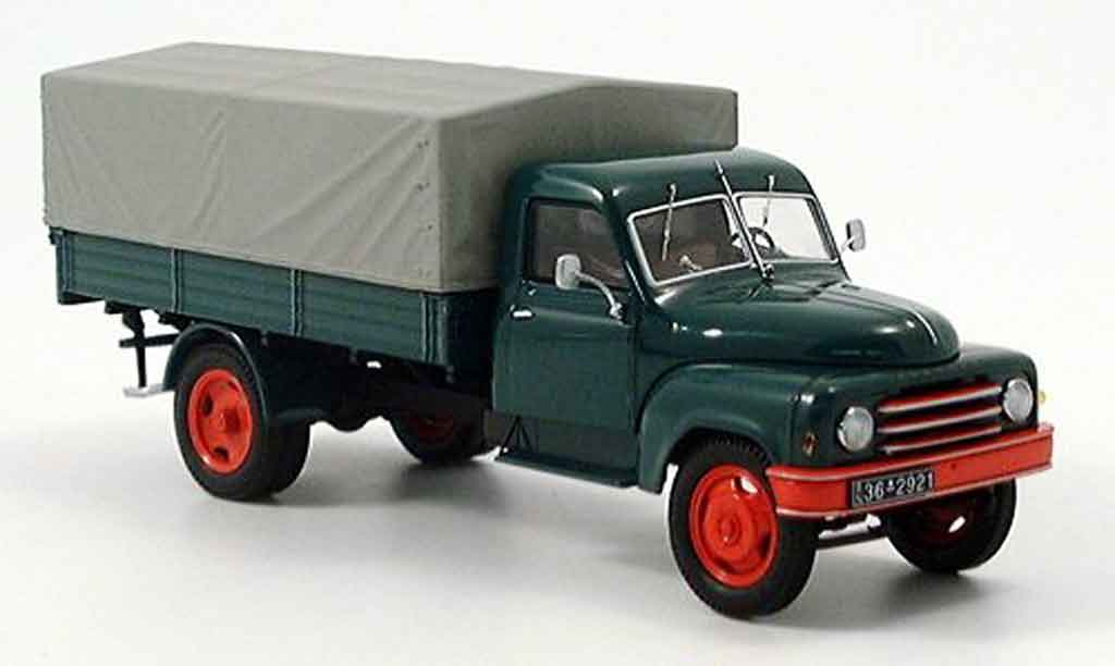 Hanomag L28 1/43 Schuco 25t Pritsche grun modelauto