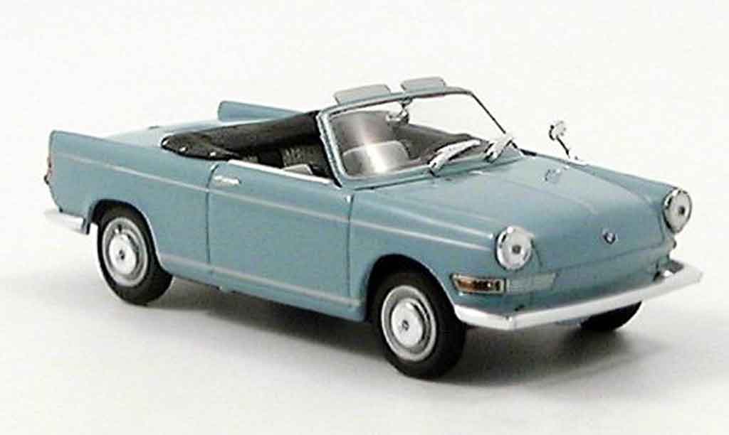 Bmw 700 1/43 Minichamps S Cabriolet grijsblauw 1961 modelauto