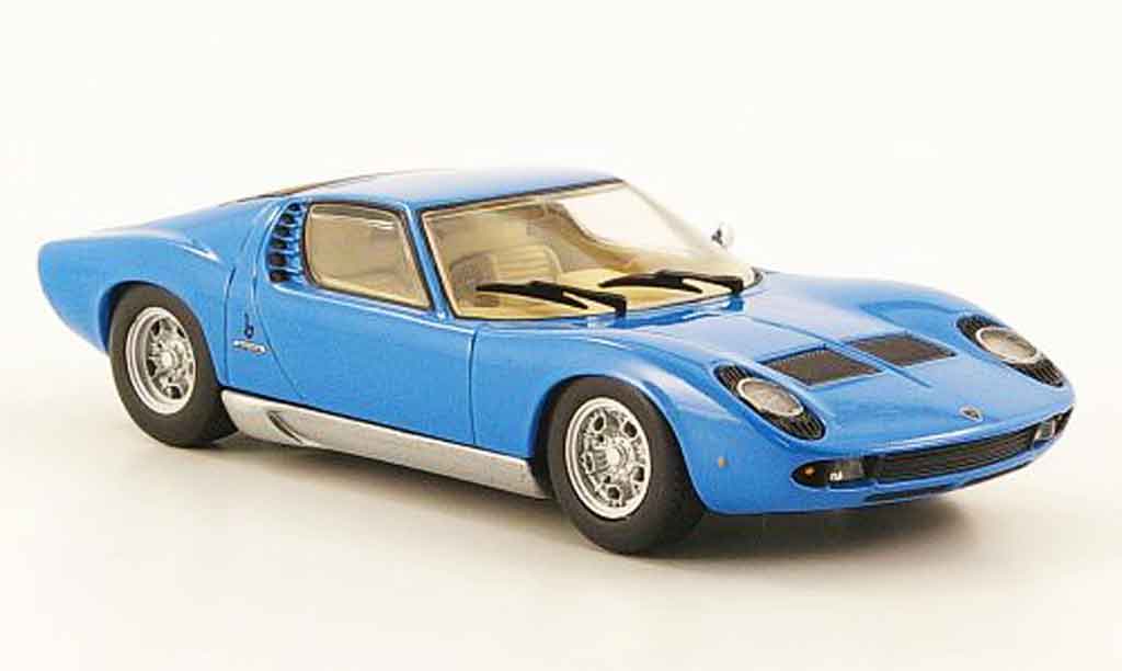 Lamborghini Miura 1/43 Minichamps blauw 1966 modelauto