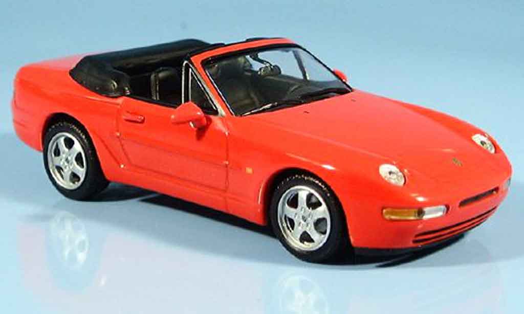 Porsche 968 Cabriolet 1/43 Minichamps Cabriolet rood 1994 modelauto