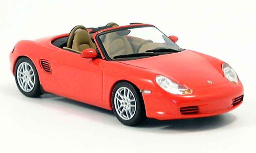 Porsche Boxster 1/43 Minichamps rood 2002 modelauto