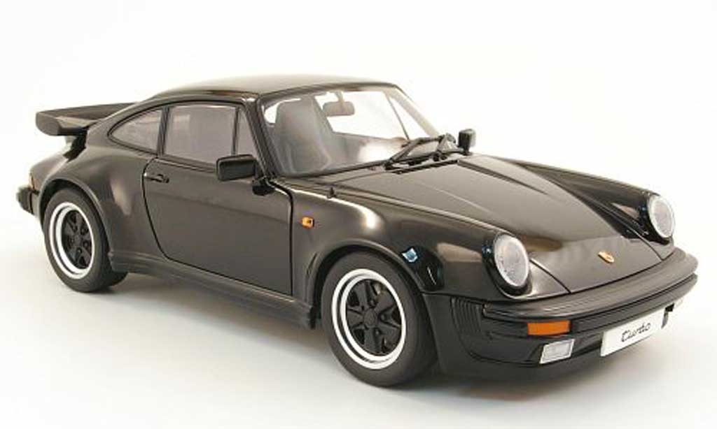 Porsche 911 Turbo 1/18 Autoart Turbo 3.3 zwart modelauto