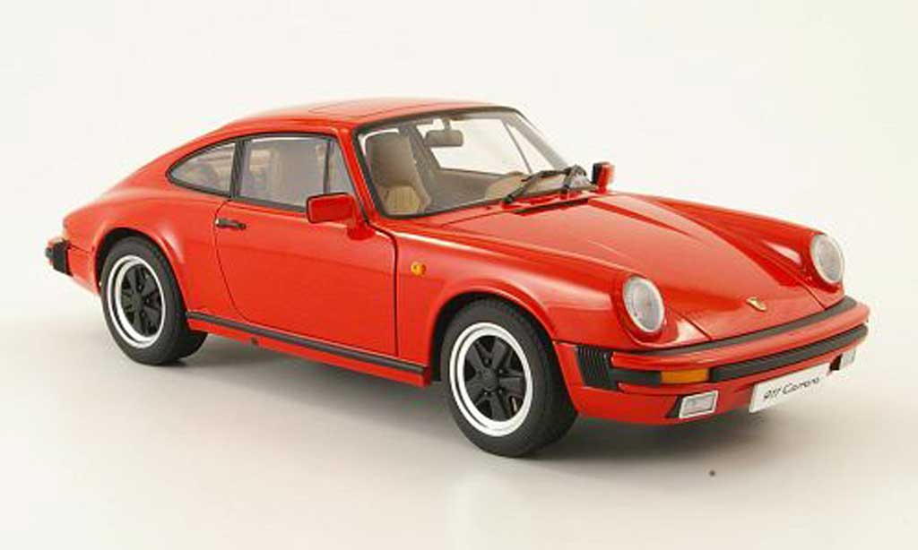 Porsche 930 3.2 1/18 Autoart 3.2 carrera rood 1988 modelauto