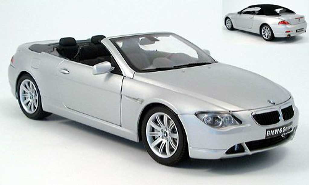 Bmw 645 E64 1/18 Kyosho E64 ci cabriolet grijs 2004 modelauto