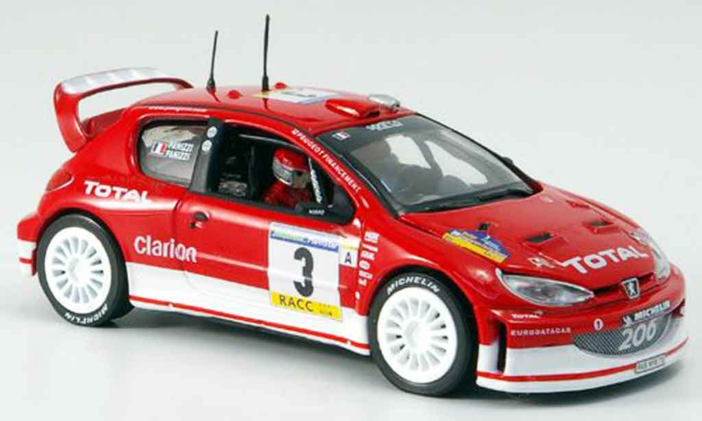 Peugeot 206 1/43 Vitesse sieger spanien g. panizzi no. 3 2003 modelauto