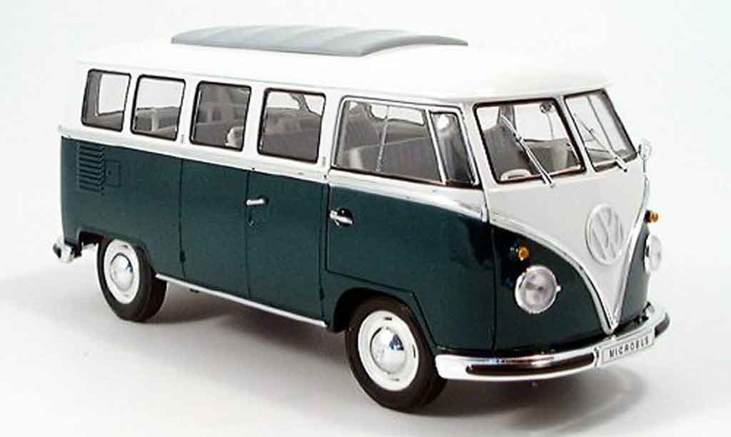 Volkswagen Combi 1/18 Spark bus grun/wit 1962 modelauto