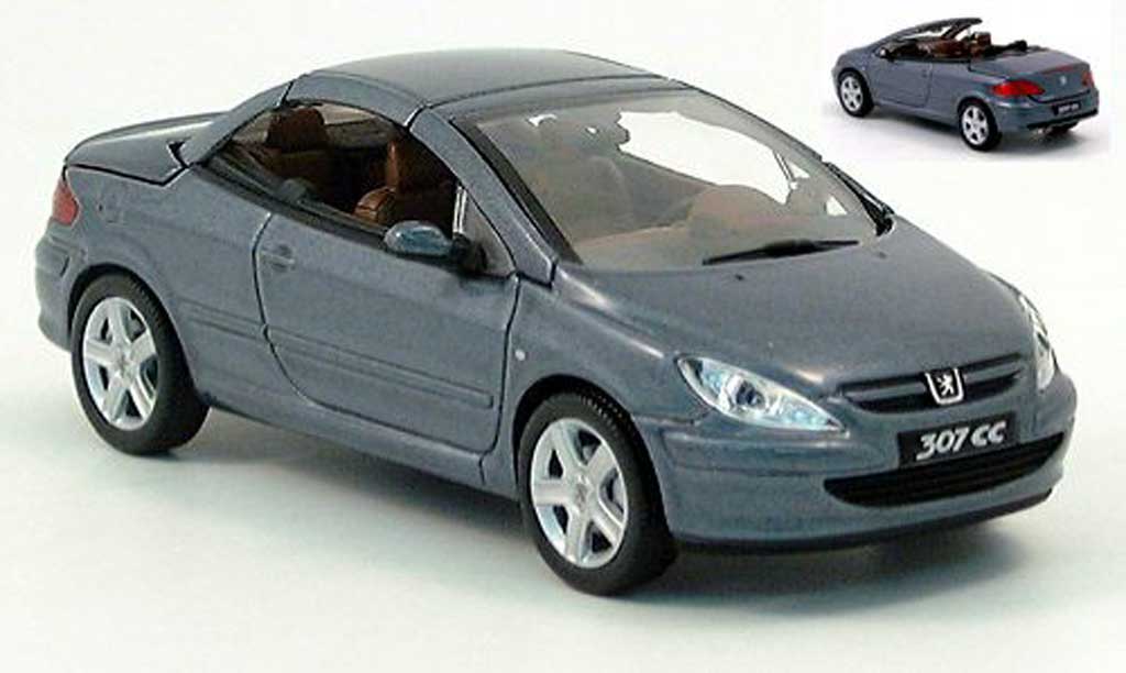 Peugeot 307 WRC 1/43 Norev WRC CC anthrazit avec funktionsfahigem Verdeck 2004 modelauto