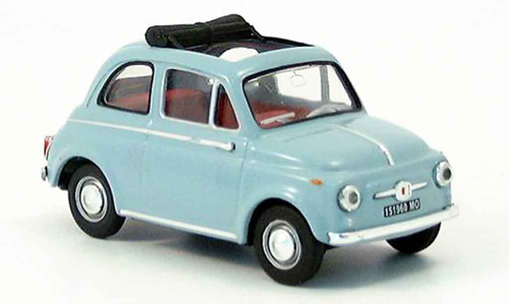 Fiat 500 1/43 Vitesse D blauw modelauto