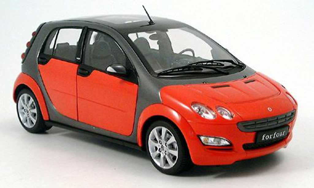 Smart ForFour 1/18 Kyosho rood grijs 2004 modelauto