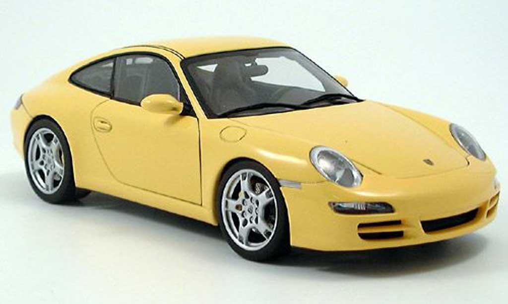 Porsche 997 S 1/18 Autoart Carrera S geel 2004 modelauto
