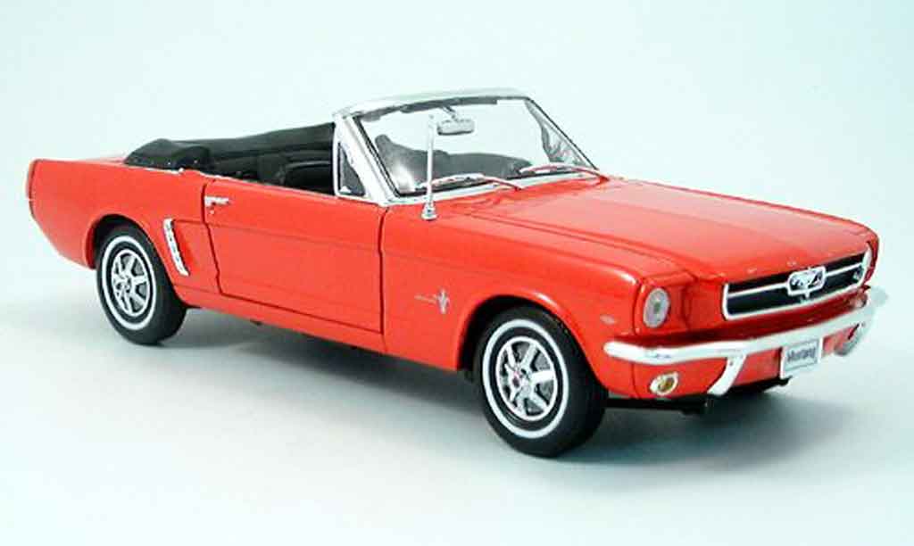 Ford Mustang 1964 1/18 Welly 1964 cabriolet rood offen modelauto