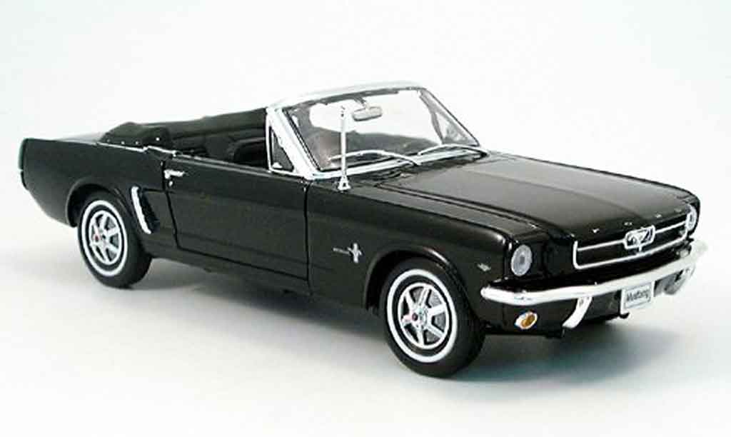 Ford Mustang 1964 1/18 Welly 1964 cabriolet zwart offen modelauto
