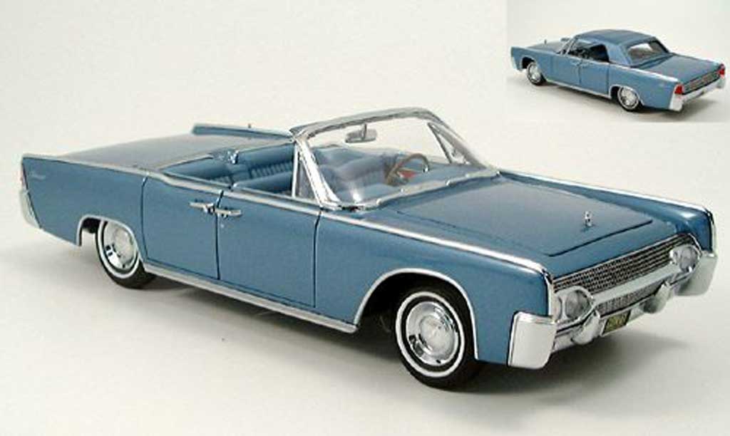 Lincoln Continental 1961 1/18 Yat Ming 1961 cabriolet blauw modelauto