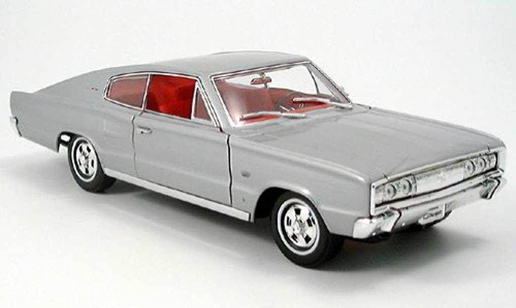 Dodge Charger 1966 1/18 Yat Ming 1966 grijs modelauto