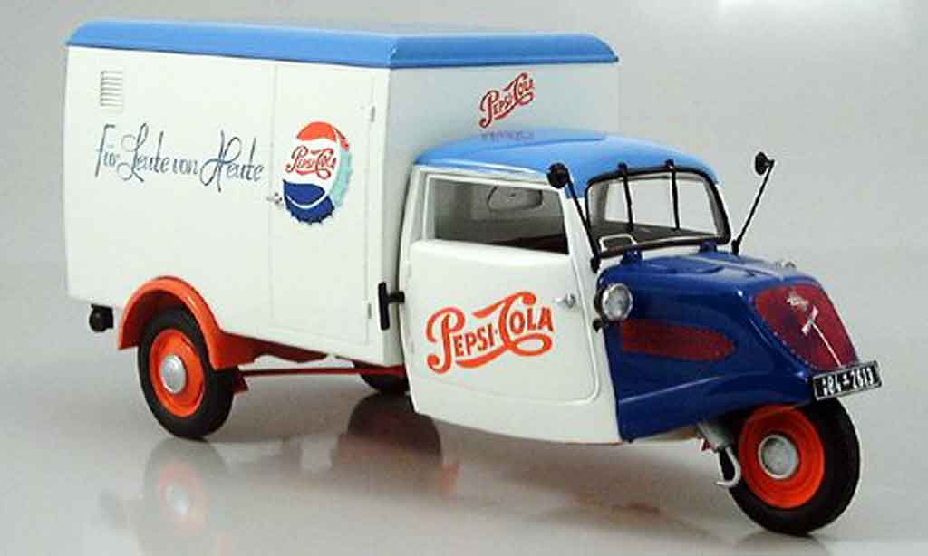 Tempo Dreirad 1/18 Minichamps kofferwagen pepsi modelauto