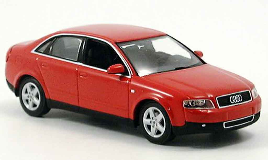 Audi A4 1/43 Minichamps rood 2000 modelauto