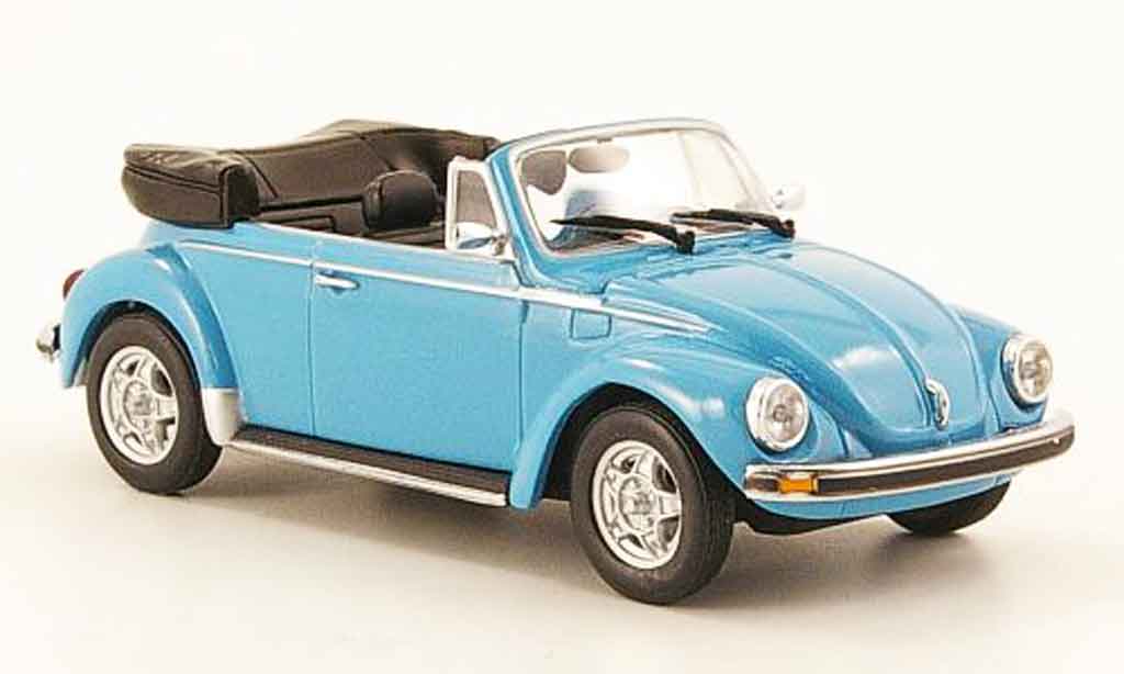 Volkswagen Coccinelle 1/43 Minichamps 1303 cabriolet blauw 1974 modelauto