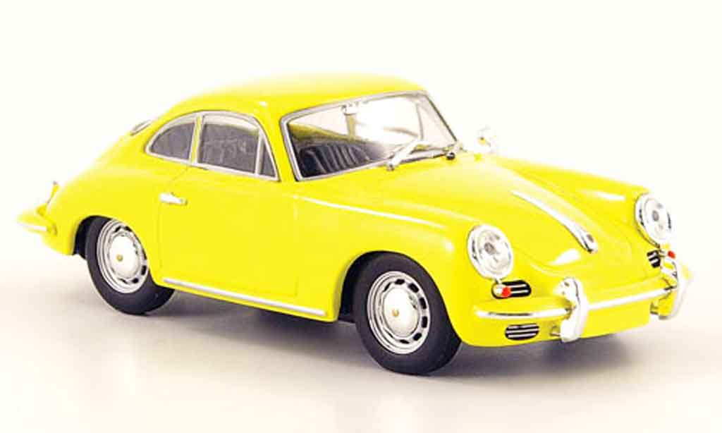 Porsche 356 1/43 Minichamps 1965 C Coupe geel modelauto