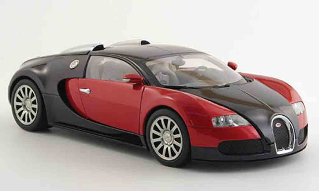 Bugatti Veyron 16.4 1/18 Autoart 16.4 eb rood zwart modelauto